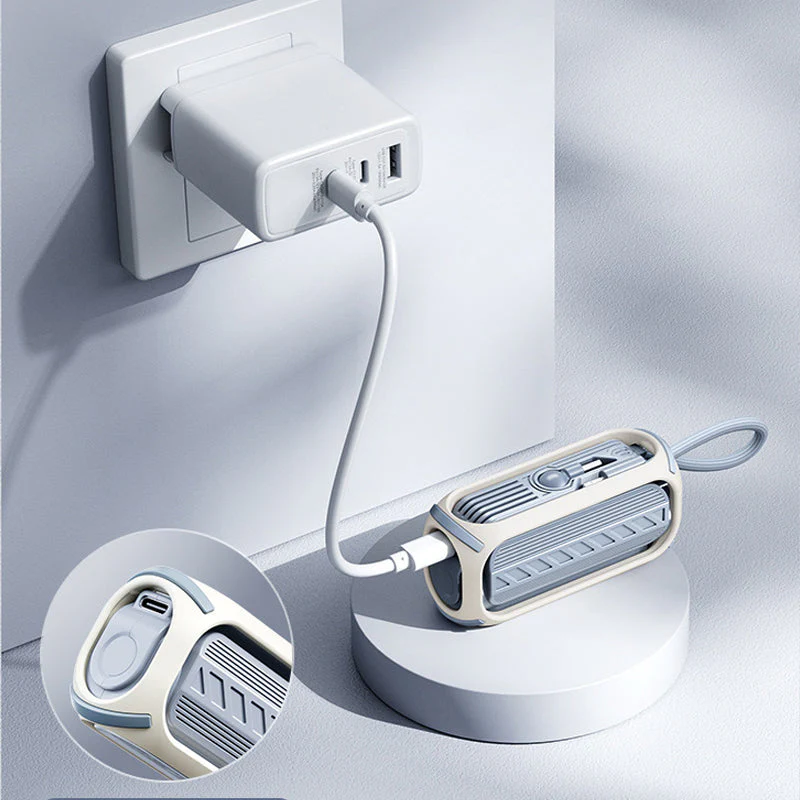 Snel opladende roterende powerbank met ingebouwde kabel - Image 6