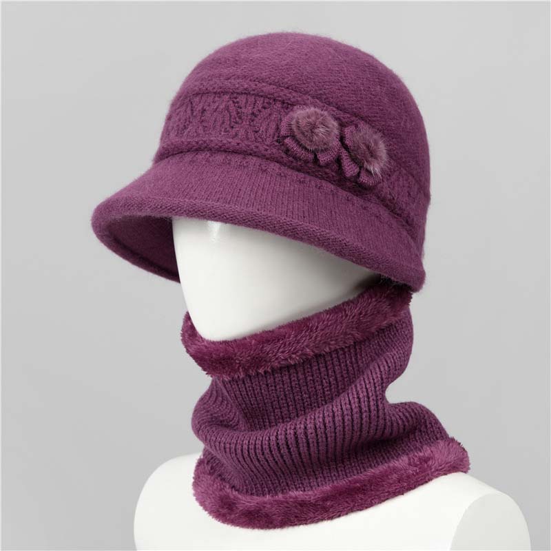 Sophia – Damespluchen wintermuts met bloemenaccenten - Image 18