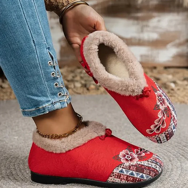 Sophie — Verwarmde Schoenen met 3D Borduurwerk en Antislipzool - Image 4