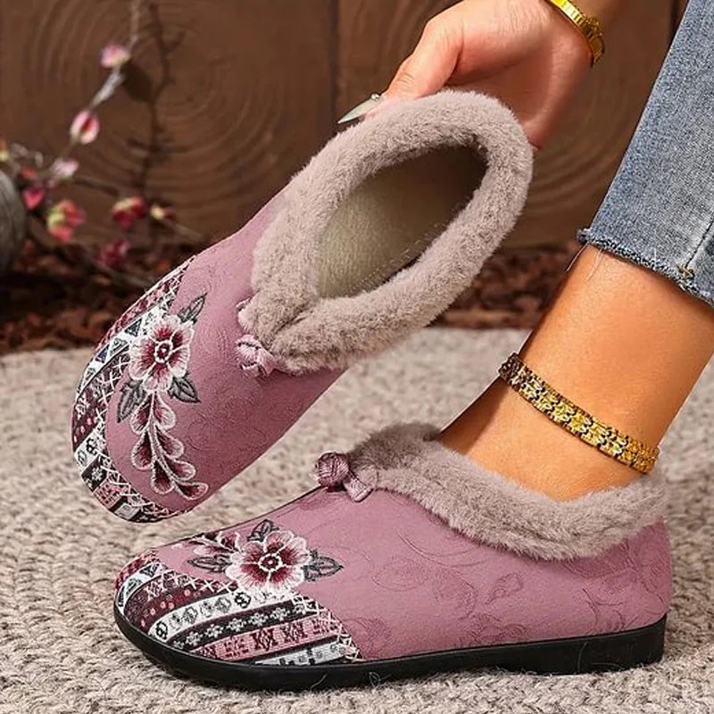 Sophie — Verwarmde Schoenen met 3D Borduurwerk en Antislipzool - Image 6