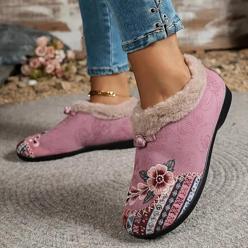 Sophie — Verwarmde Schoenen met 3D Borduurwerk en Antislipzool - Image 7