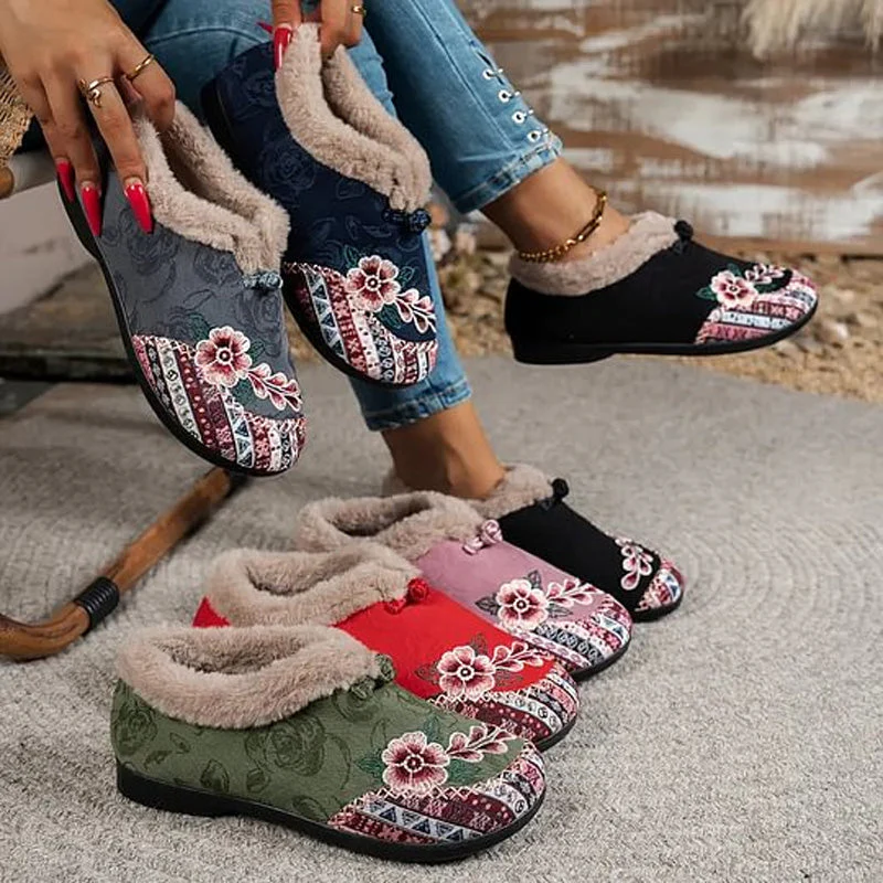 Sophie — Verwarmde Schoenen met 3D Borduurwerk en Antislipzool - Image 8