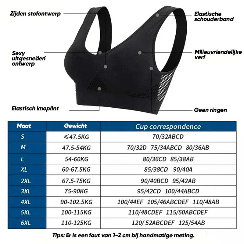 Sportbeha Grote Maten - Ademend Materiaal Voor Comfortabele Ondersteuning - Image 6