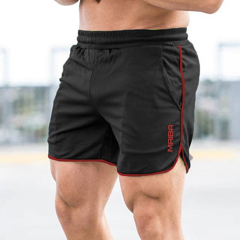 Sportshort met monogram voor heren in effen kleur - Image 8
