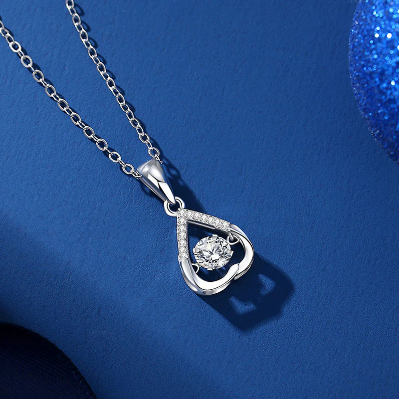 Sprankelende zirkonia hart ketting - Image 6