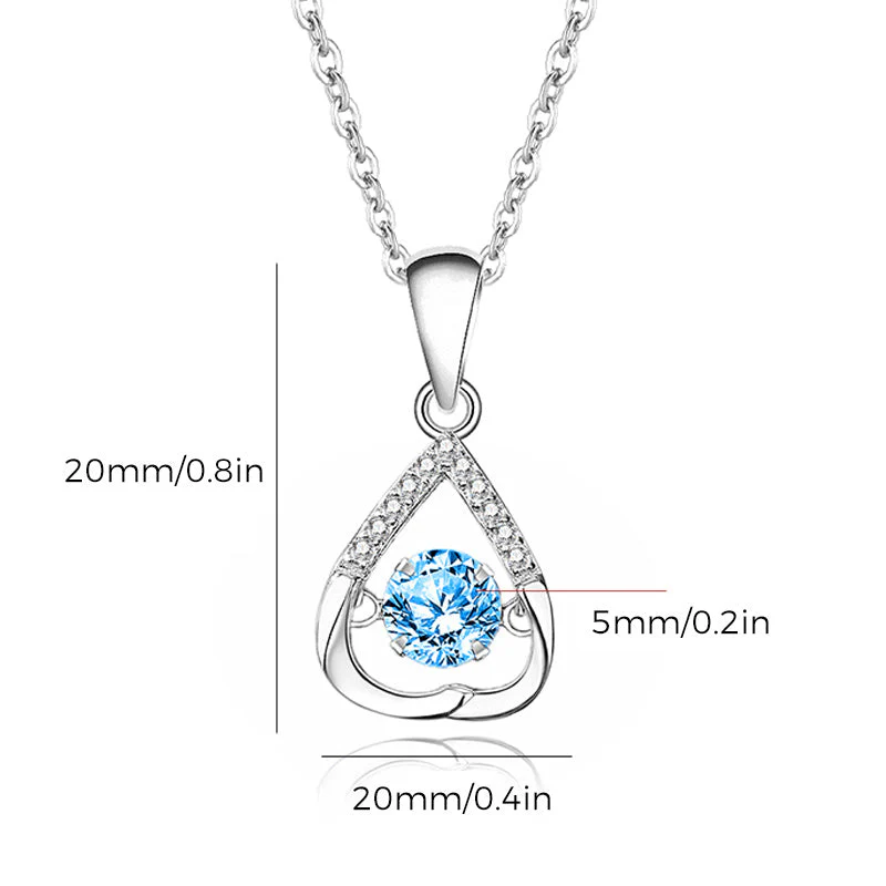 Sprankelende zirkonia hart ketting - Image 9