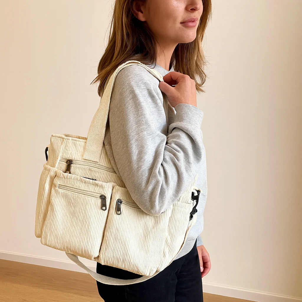 Cordura™ – Trendy Corduroy Tas met Ruimte | 50% KORTING - Image 3
