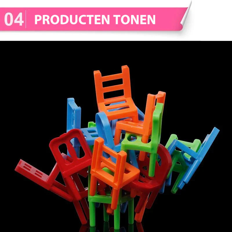 Stoelen Stapelen Toren Evenwichtsspel - Image 6