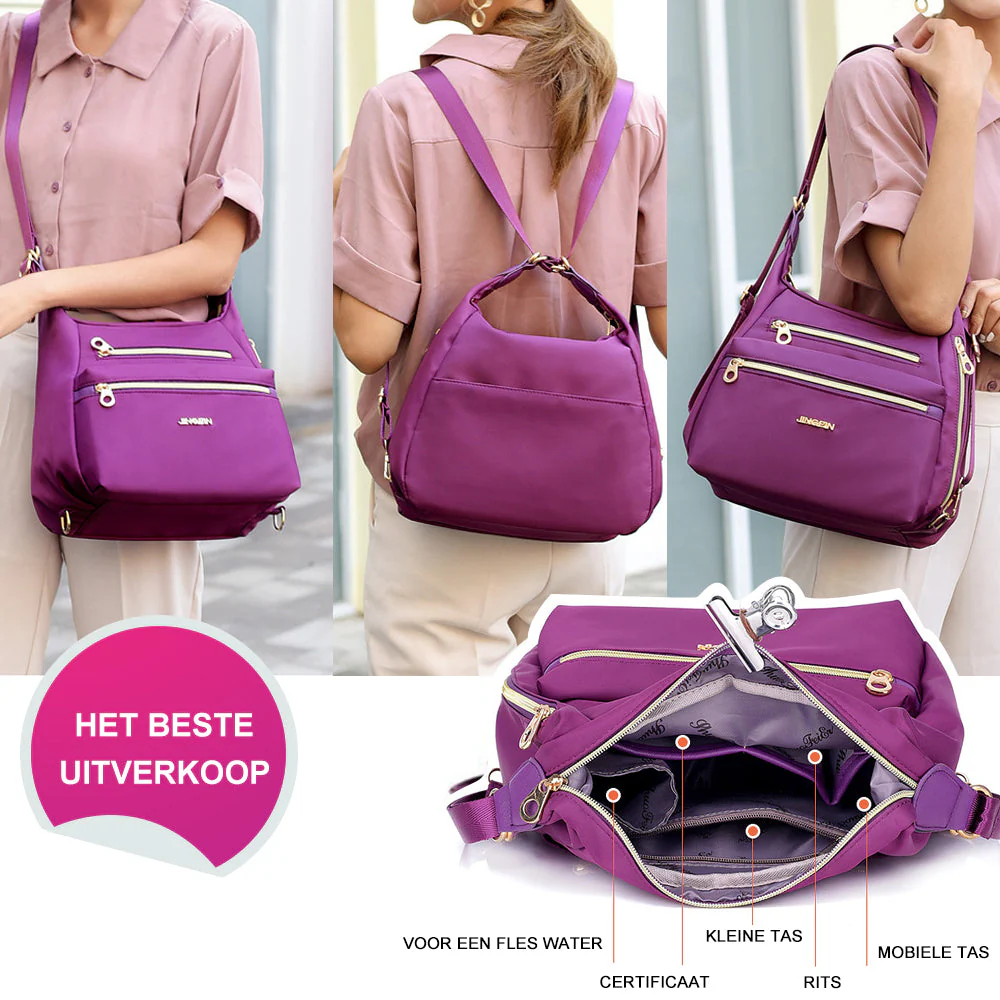 Tas met dubbele ritsen, handtas en schoudertas - Image 2