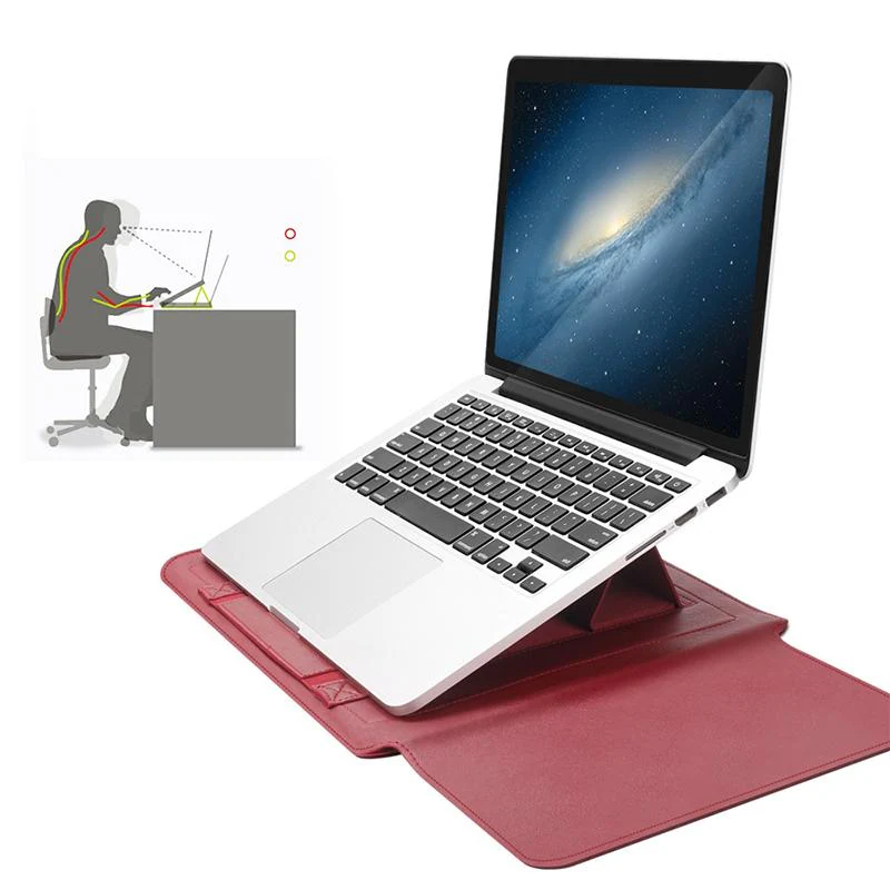 Tas voor laptophoes met standaard