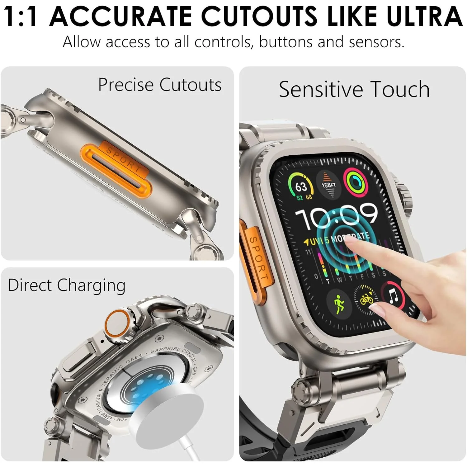 Titanium Behuizing voor Apple Watch - Robuuste Bescherming en Elegantie - Image 6