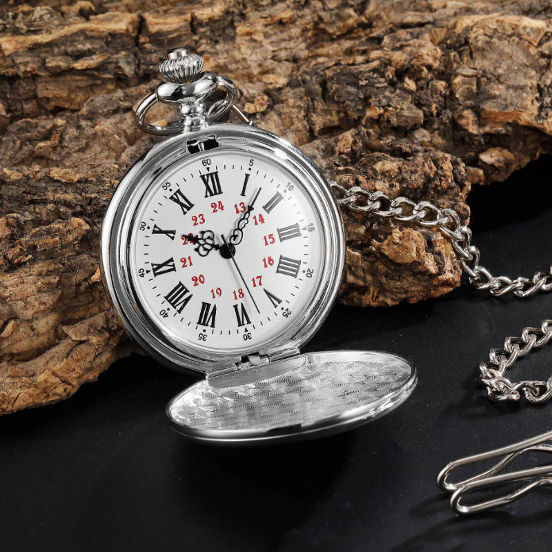 To My Son Quartz Pocket Chain Watch - Image 7
