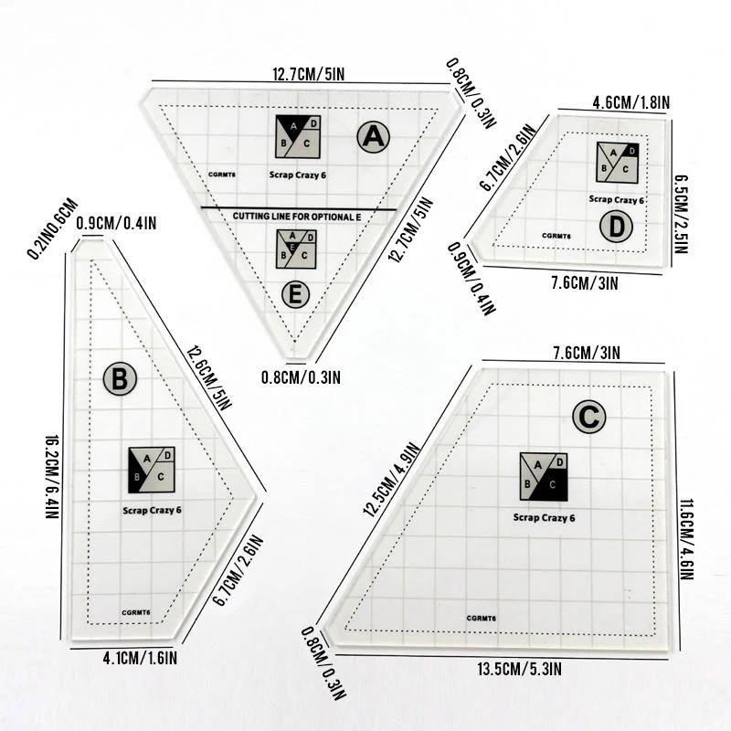 Transparante patchwork naaien snijden ambachtelijke liniaal - Image 7