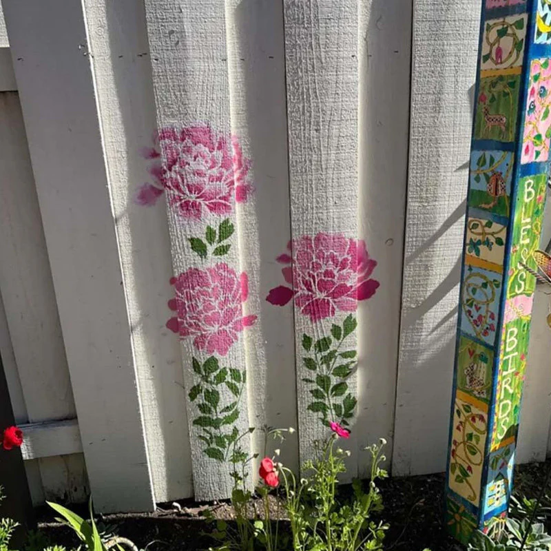 Tuinhek grote bloemstencils - Image 4