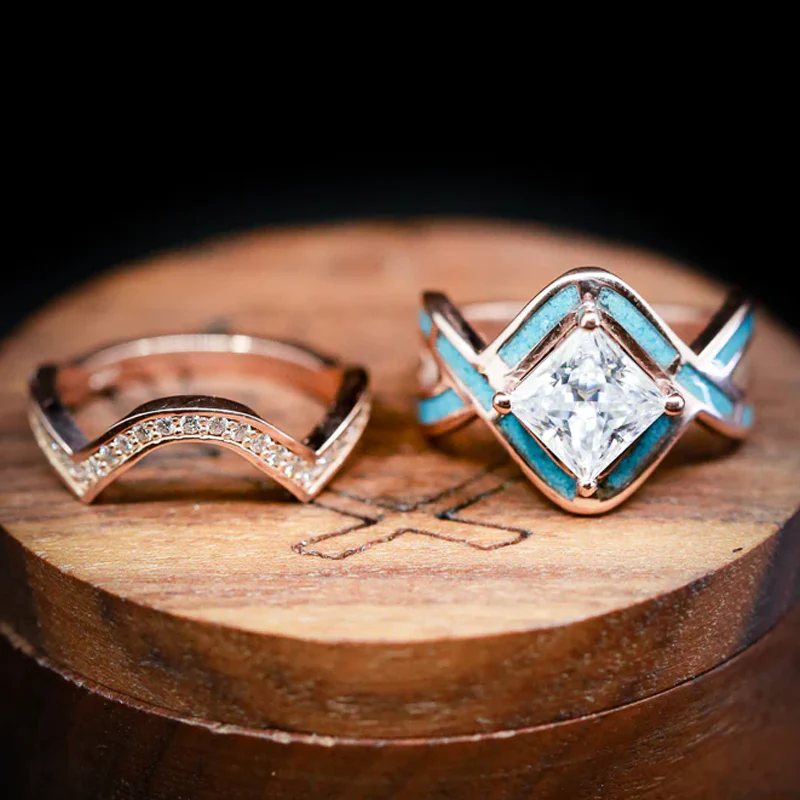 Turquoise Ocean Wave Ring - Image 6