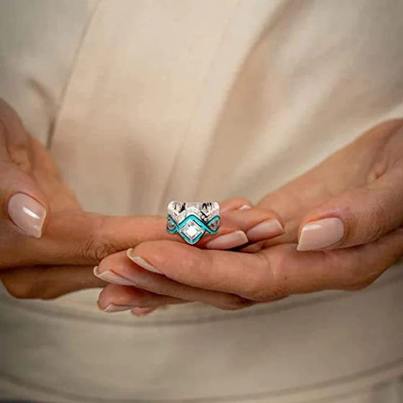 Turquoise Ocean Wave Ring - Image 9