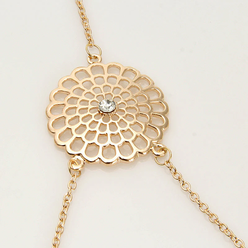 Uitgesneden Bloem Dream Catcher Armband Ring - Image 3