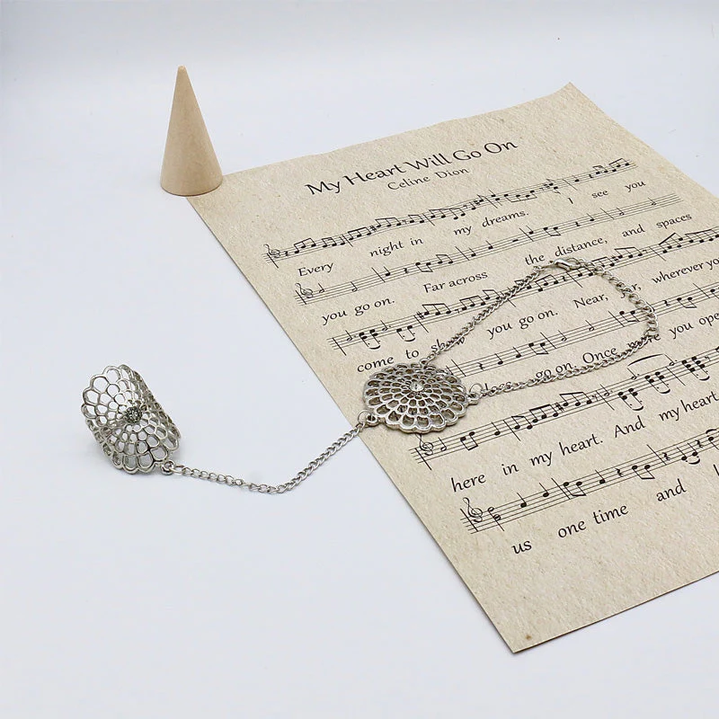 Uitgesneden Bloem Dream Catcher Armband Ring - Image 4