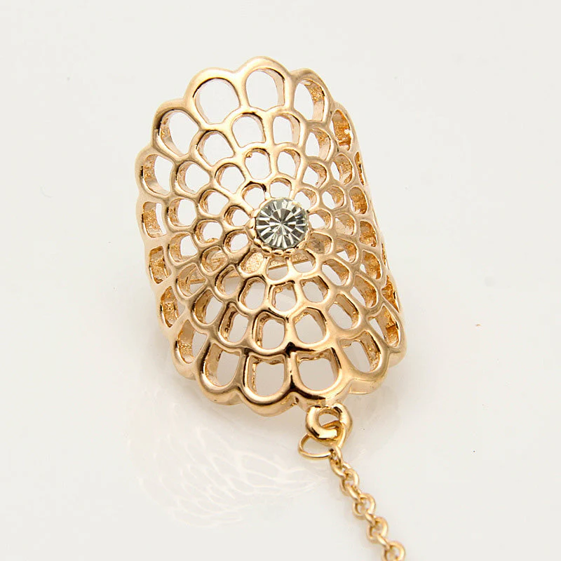 Uitgesneden Bloem Dream Catcher Armband Ring - Image 7