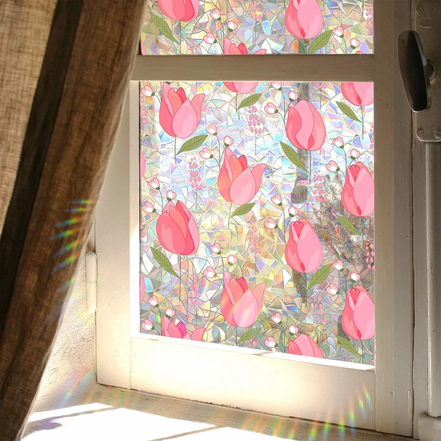 UV-beschermende regenboogglasstickers voor privacy in huis - Image 16