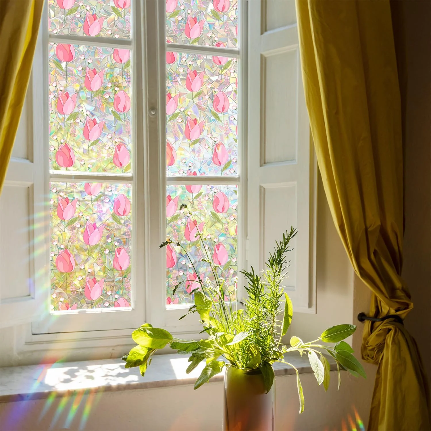 UV-beschermende regenboogglasstickers voor privacy in huis - Image 17