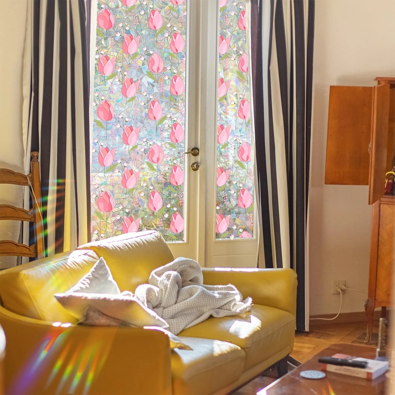 UV-beschermende regenboogglasstickers voor privacy in huis - Image 19