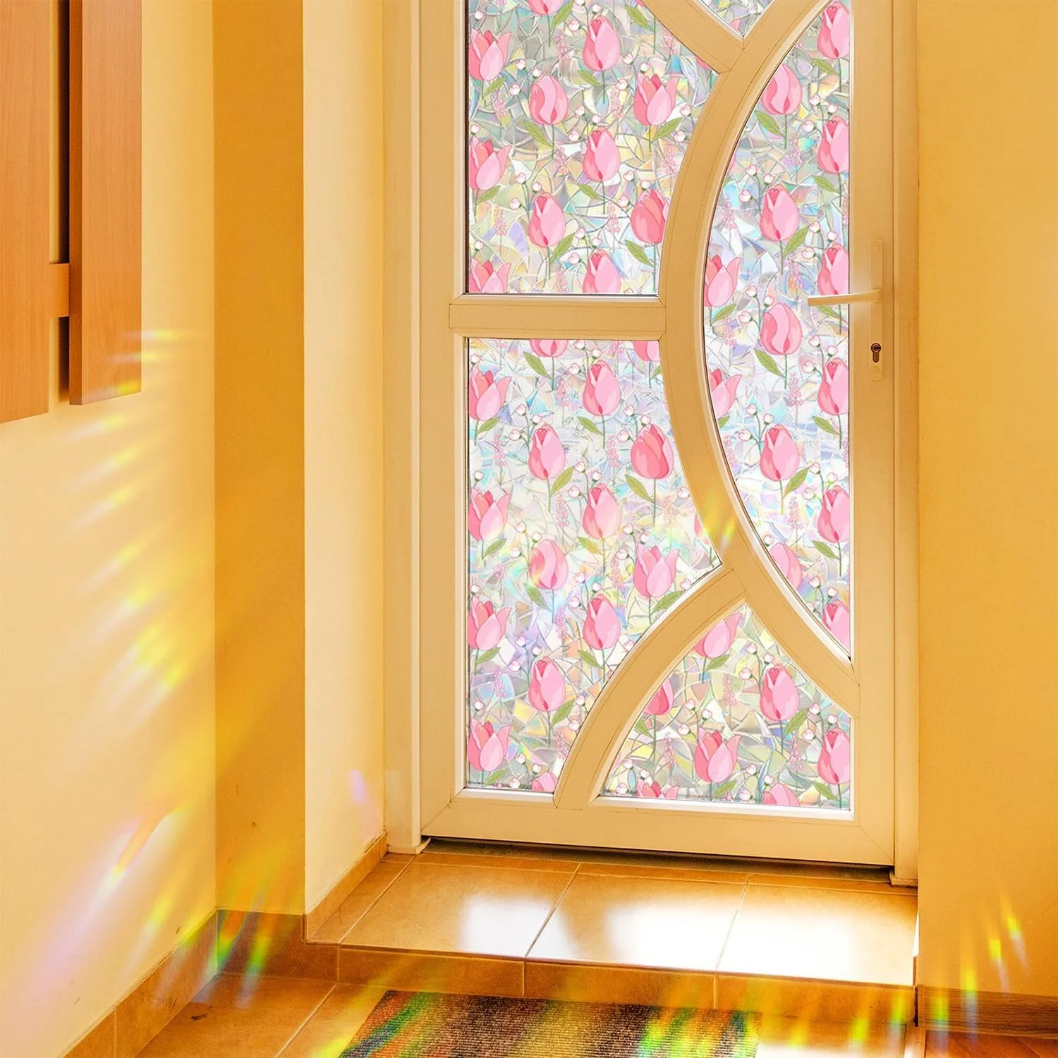 UV-beschermende regenboogglasstickers voor privacy in huis - Image 20