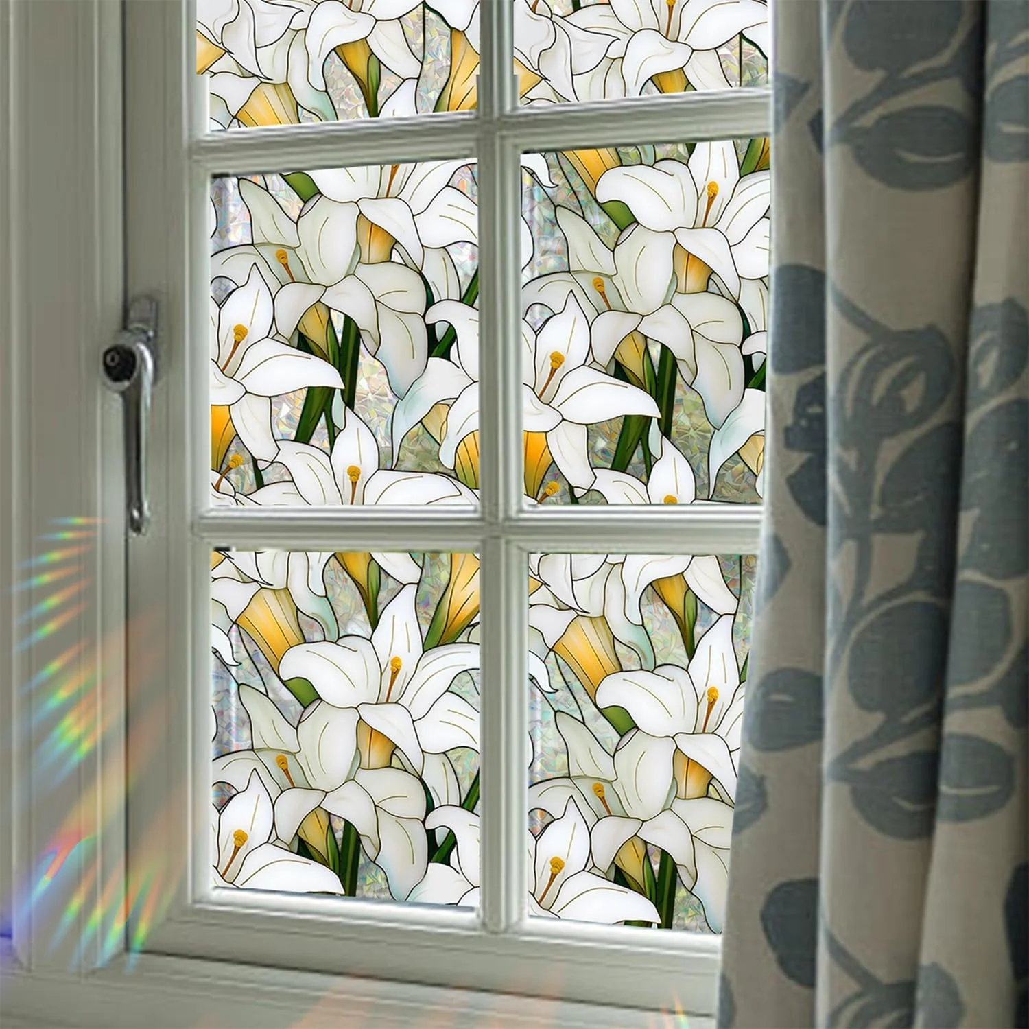 UV-beschermende regenboogglasstickers voor privacy in huis - Image 25