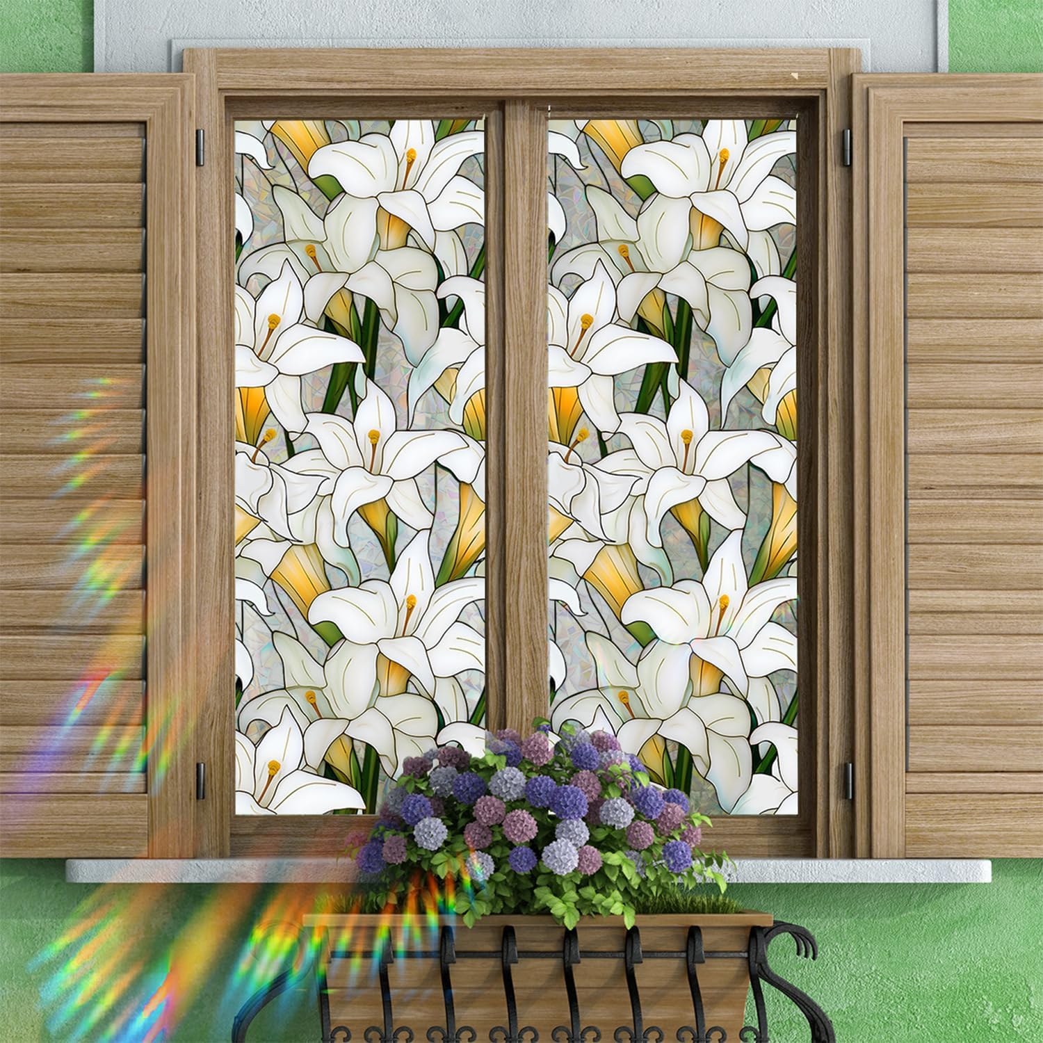 UV-beschermende regenboogglasstickers voor privacy in huis - Image 26