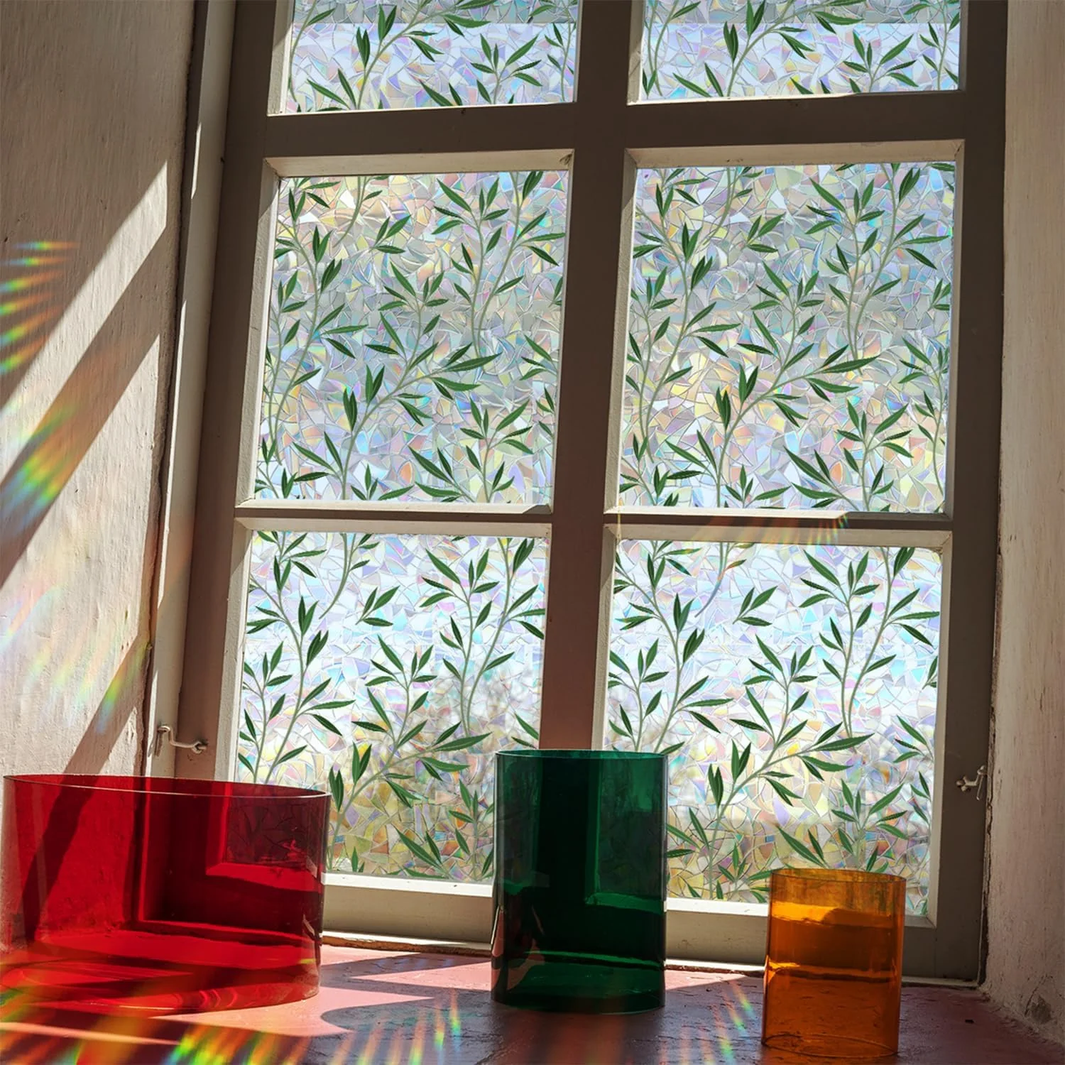 UV-beschermende regenboogglasstickers voor privacy in huis - Image 29
