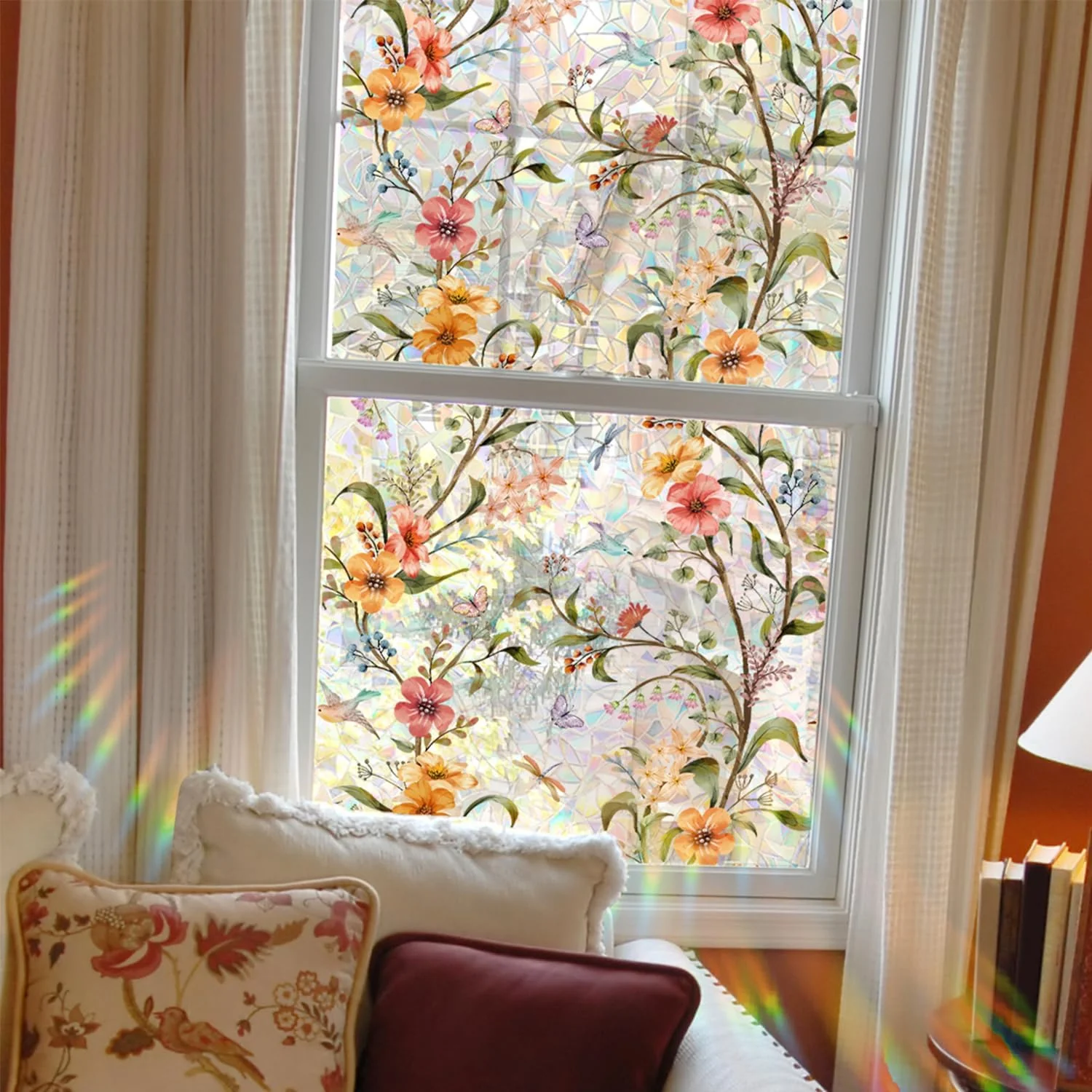 UV-beschermende regenboogglasstickers voor privacy in huis - Image 3
