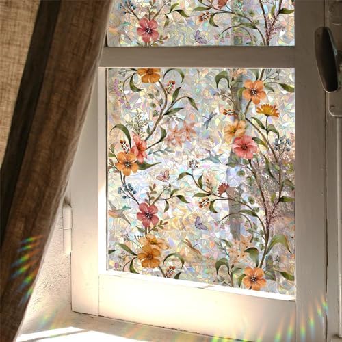 UV-beschermende regenboogglasstickers voor privacy in huis - Image 36