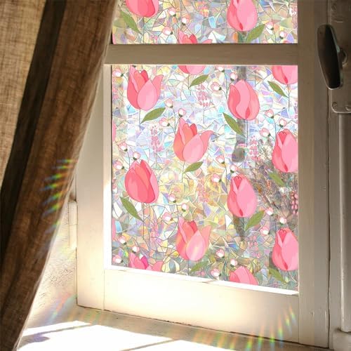 UV-beschermende regenboogglasstickers voor privacy in huis - Image 37