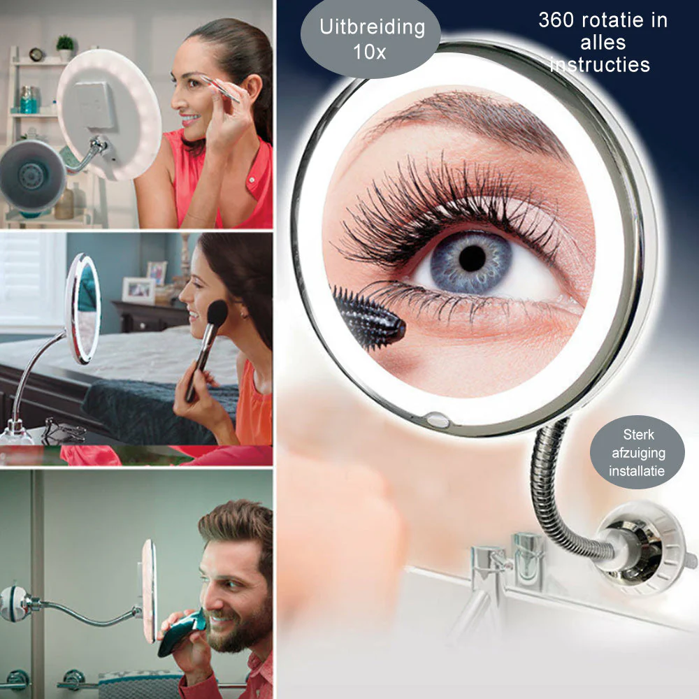 Vergrotende make-upspiegel met LED-licht - Image 2