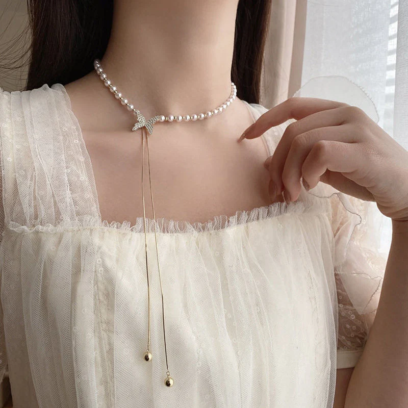 Verstelbare ketting met vlinderparel - Image 3