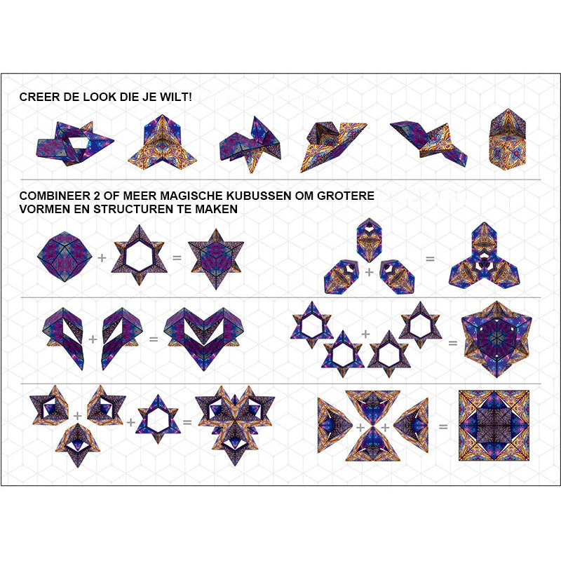 ShapeMaster - Verwisselbare magnetische magische kubus | 1+1 GRATIS - Image 7