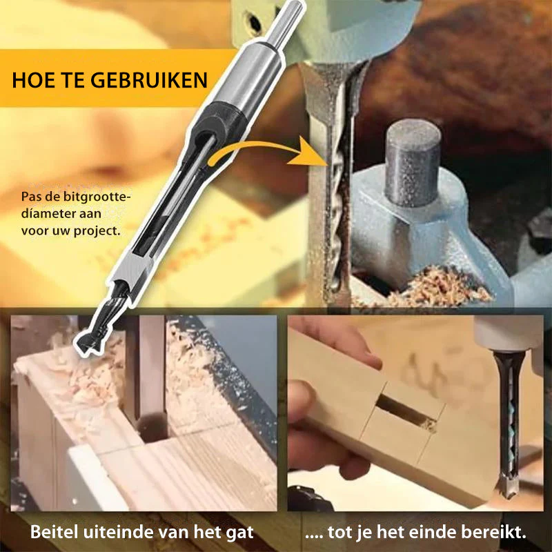 Vierkante houten beitel - Image 3