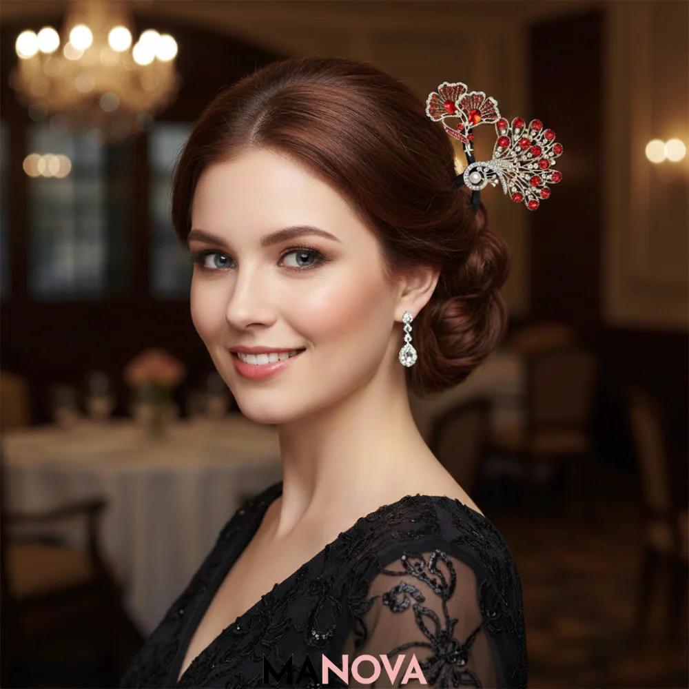 GraceFeather – Elegant Haaraccessoire met Kristallen | 1+1 GRATIS - Image 2