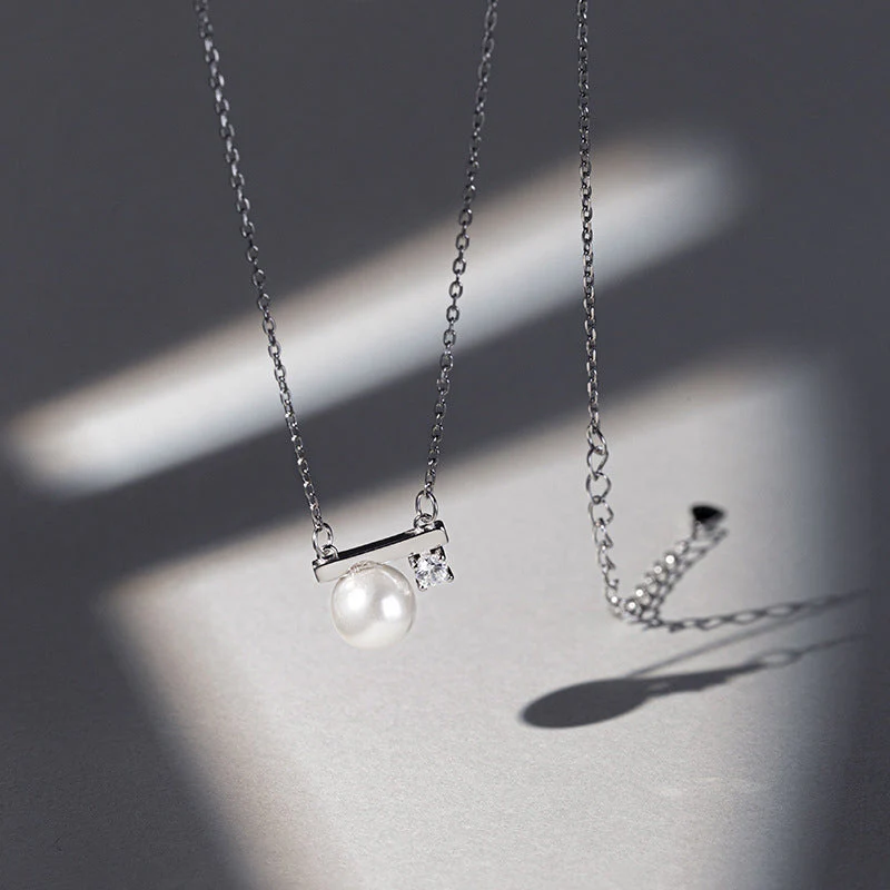 Vintage Stijlvolle Parel Balance Ketting - Image 7