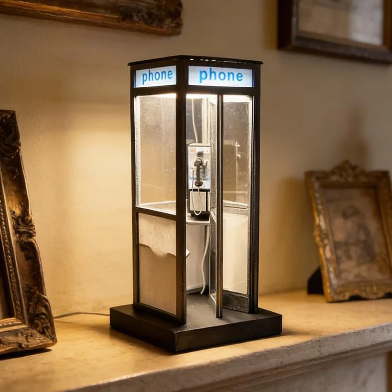 Vintage telefooncel lamp – Dompel jezelf onder in nostalgie - Image 4