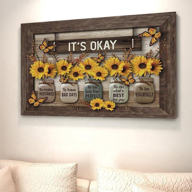 Vlinder zonnebloemen kunst aan de muur - Image 5