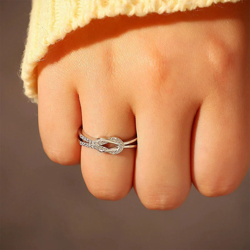 'Voor altijd met elkaar verbonden' gekoppelde ring - Image 5