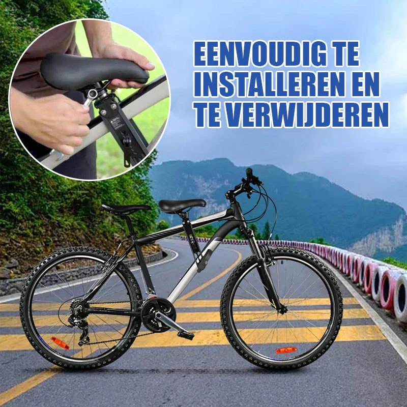 Voorgemonteerd kinderfietszitje en leuning - Image 6