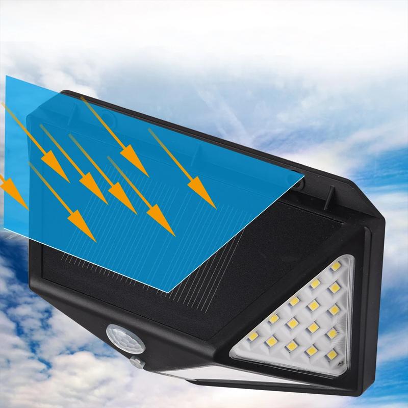 Waterdichte buitenlamp op zonne-energie 100 LED - Image 6