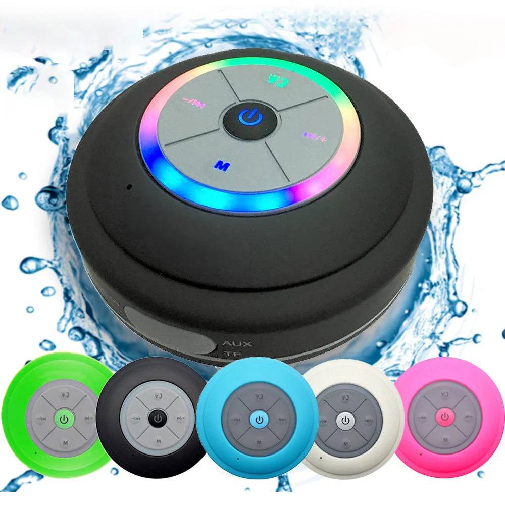Waterdichte draadloze luidspreker met LED-verlichting