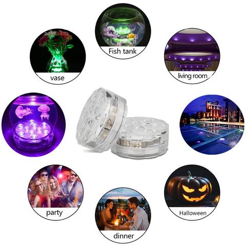 Waterdichte LED -sub -waterlamp met afstandsbediening - Glow Ripple - Image 2