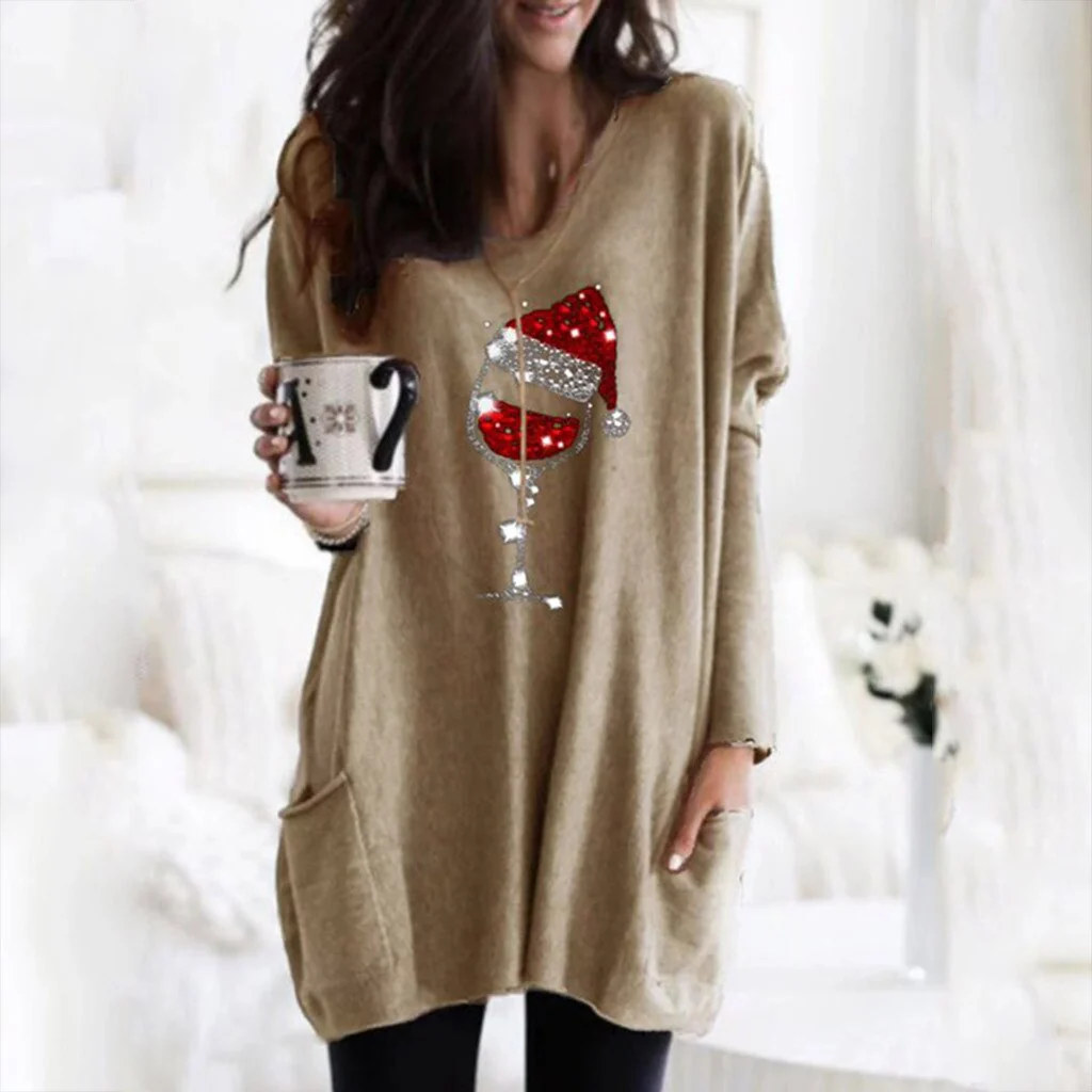 Wijn & kerstmuts Sweatshirt voor vrouwen | 50% KORTING - Image 10