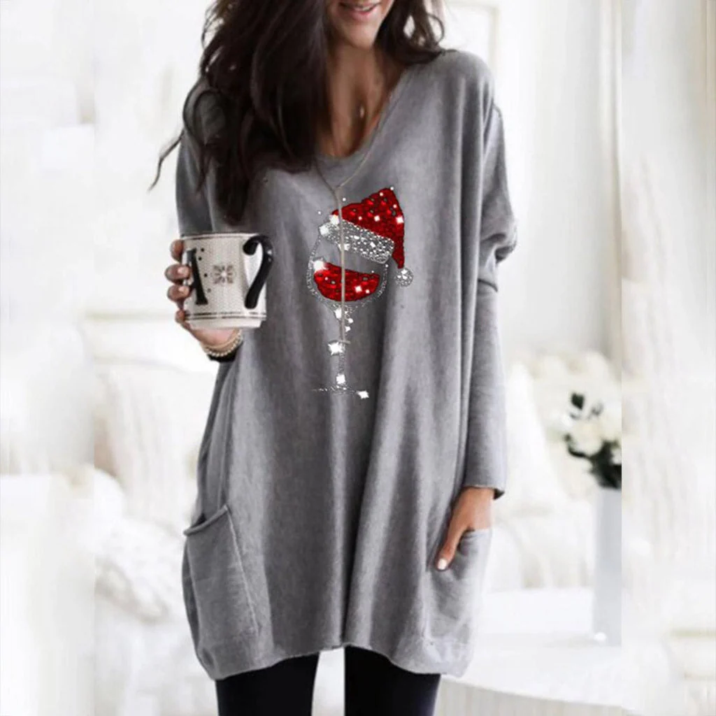 Wijn & kerstmuts Sweatshirt voor vrouwen | 50% KORTING - Image 13