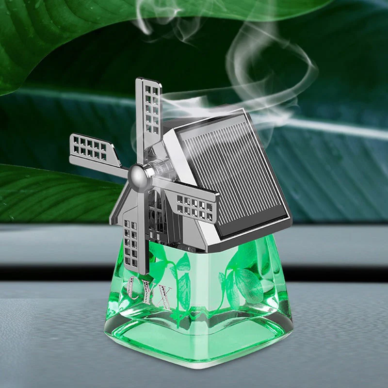 Windmill Solar Energy Rotating Aromatherapy Car Air Freshener - Image 8