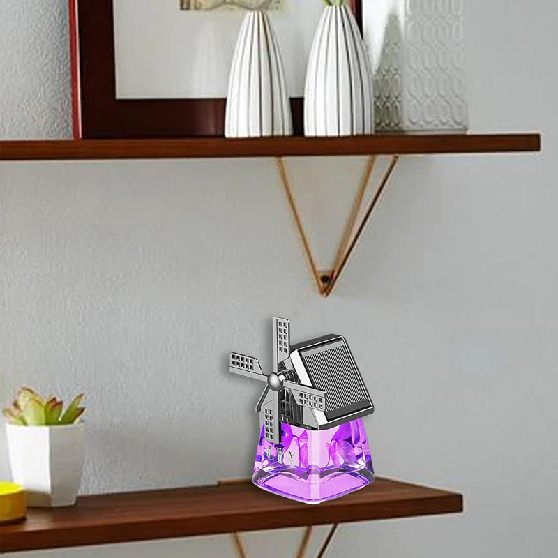 Windmill Solar Energy Rotating Aromatherapy Car Air Freshener - Image 9